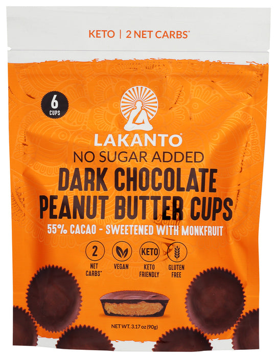 LAKANTO: Cups Drk Choc Pnt Btr, 3.17 oz