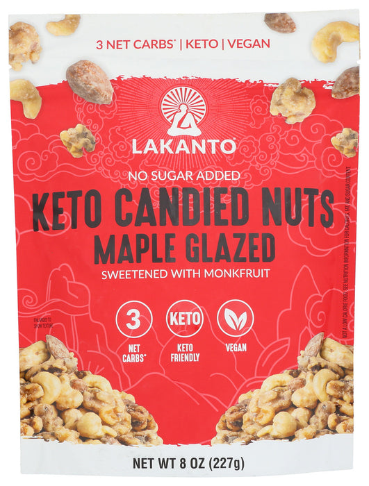 LAKANTO: Nuts Candied Maple Glzd, 8 oz