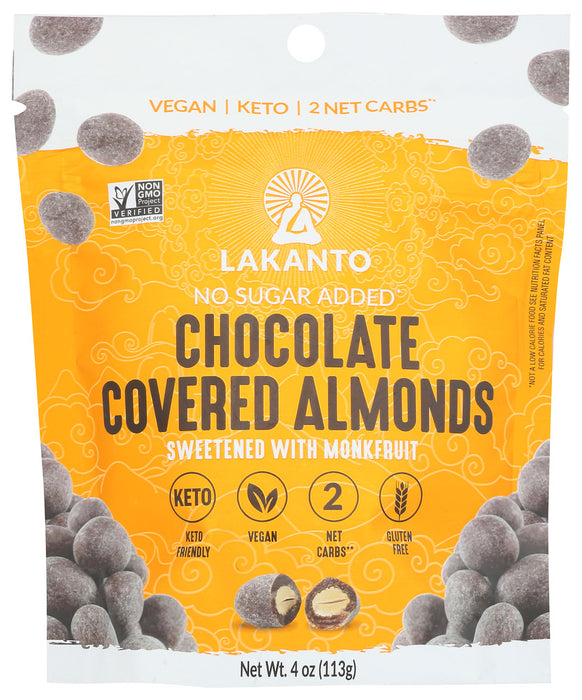 LAKANTO: Almonds Choc Covrd, 4 oz