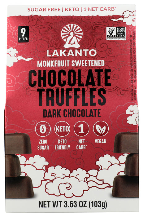 LAKANTO: Truffles Choc Dark Choc, 3.63 oz