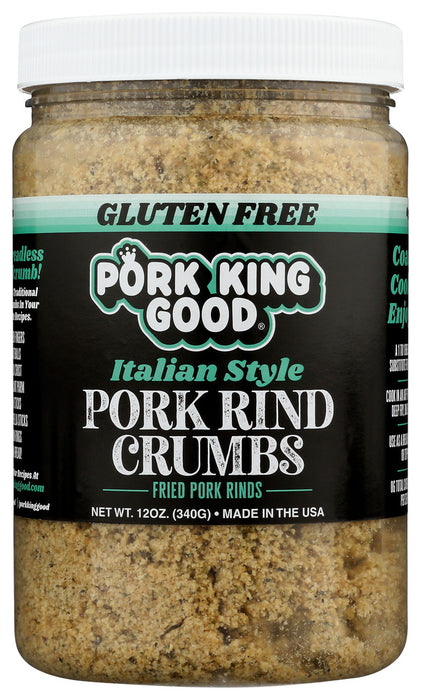 PORK KING GOOD: Pork Rind Crumbs Italian, 12 OZ