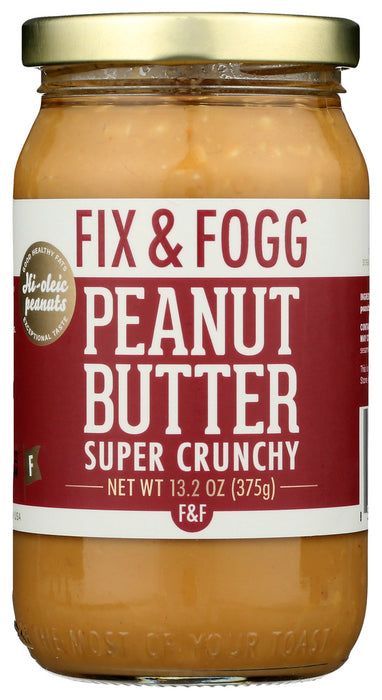 FIX & FOGG: Super Crunchy Peanut Butter, 13.2 oz