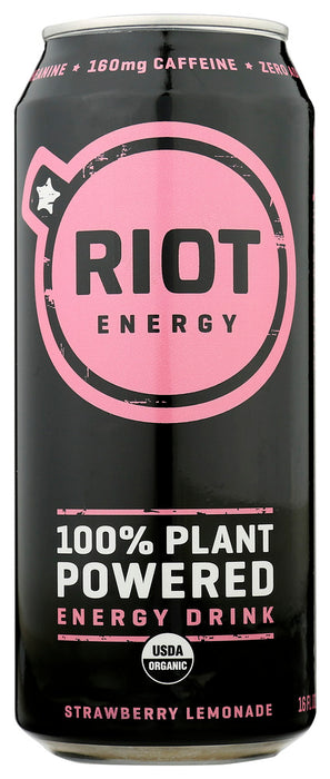 RIOT ENERGY: Drink Strawberry Lemonade Energy, 16 FO