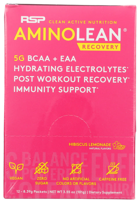 RSP NUTRITION: Amino Lean Pink Lemonade, 12 PK