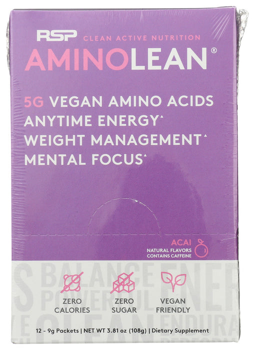 RSP NUTRITION: Amino Lean Acai, 12 pk