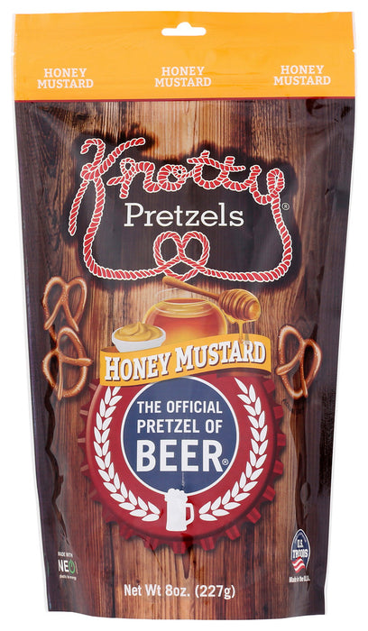 KNOTTY PRETZELS: Honey Mustard Pretzels, 8 oz