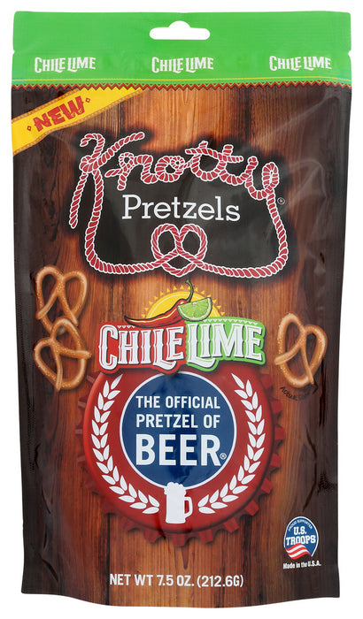 KNOTTY PRETZELS: Chile Lime Pretzels, 7.5 oz