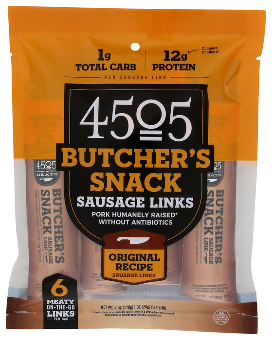 4505 MEATS: Original Sausage Link, 6 oz