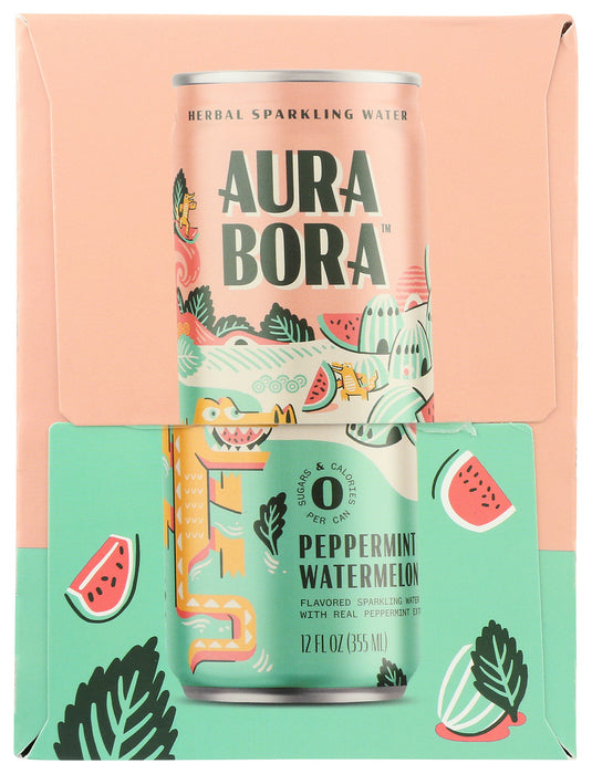 AURA BORA: Water Sprkl Pprmnt Wtrmln, 72 FO