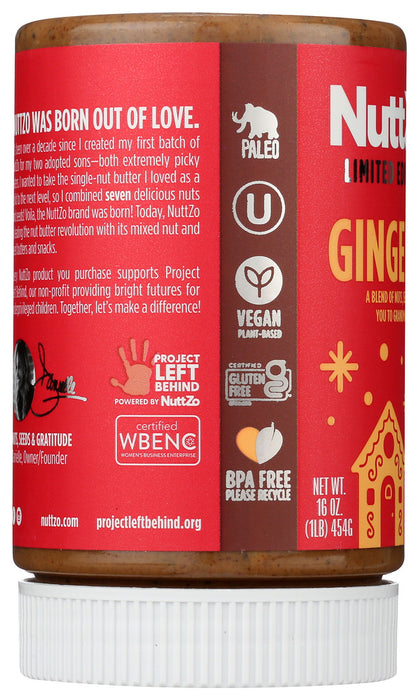 NUTTZO: Gingerbread Mixed Nut Butter, 16 oz