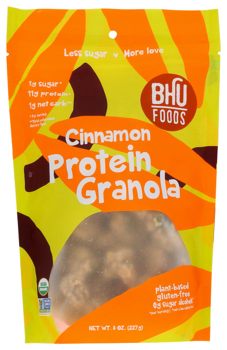 BHU FOODS: Cinnamon Protein Granola, 8 oz