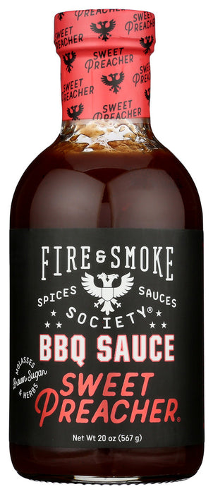 FIRE AND SMOKE: Sauce Sweet Preacher, 20 OZ