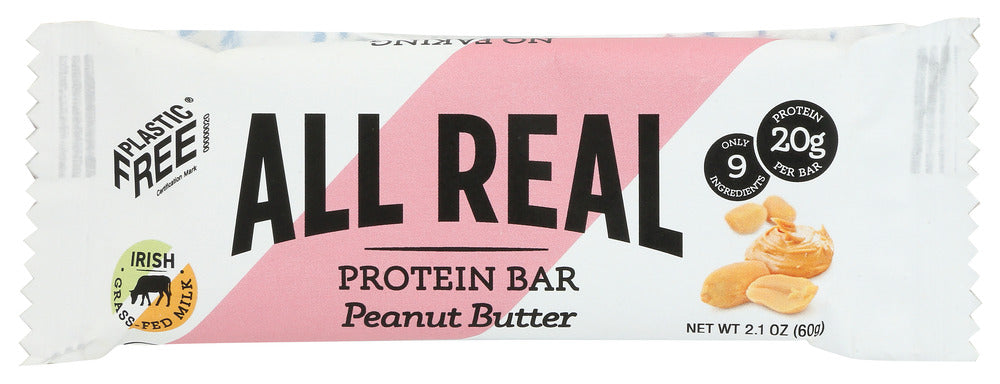 ALL REAL NUTRITION: Peanut Butter Protein Bar, 2.1 oz