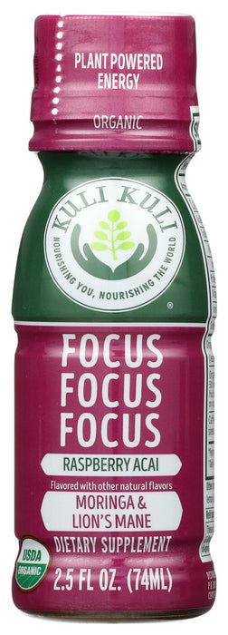 KULI KULI MO: Moringa Green Energy Shot Raspberry, 2.5 Oz