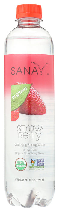 SANAVI: Strawberry Sparkling Spring Water, 17 fo