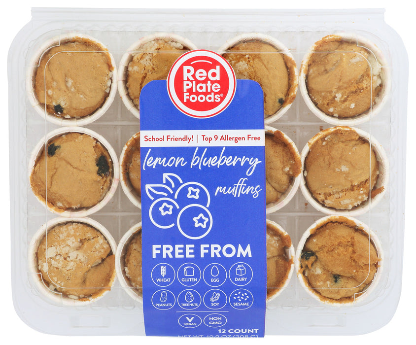 RED PLATE FOODS: Blueberry Lemon Mini Muffins, 10.9 oz