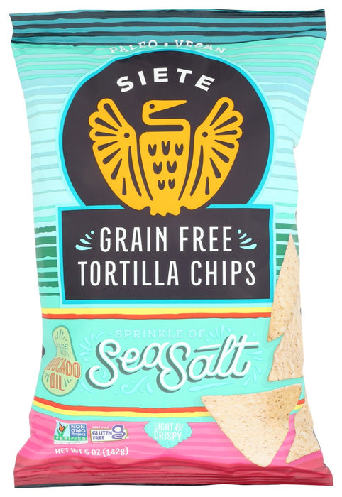SIETE: Sea Salt Grain Free Tortilla Chips, 5 oz