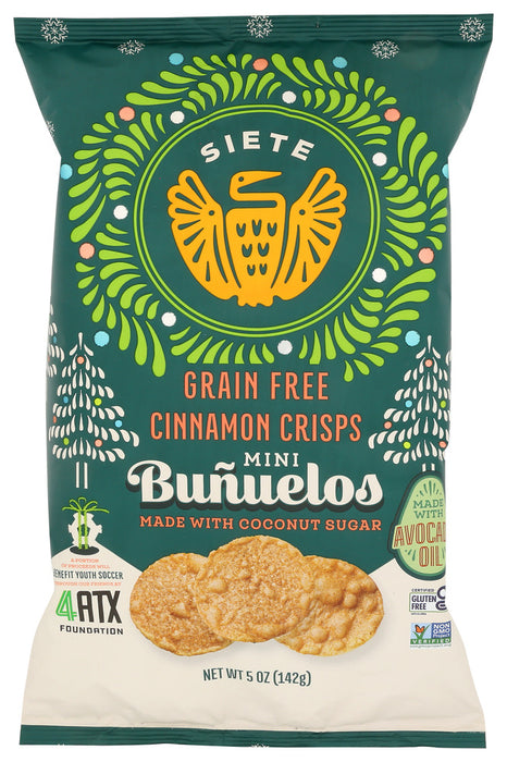 SIETE: Bunuelos Cinnamon Crisps, 5 oz