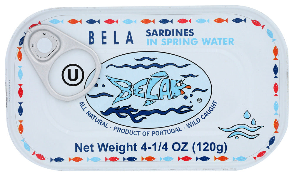 BELA: Sardines In Spring Water, 4.25 oz