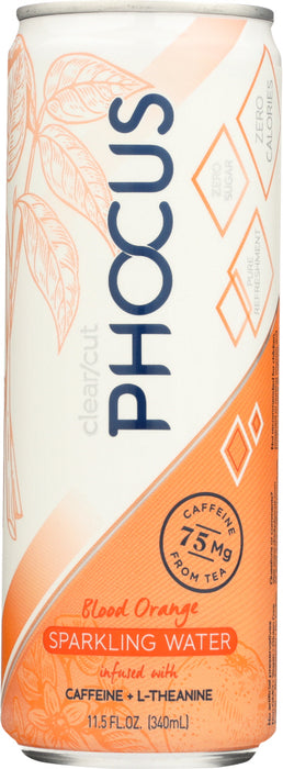 CLEAR CUT PHOCUS: Blood Orange Sparkling Water, 11.5 fo