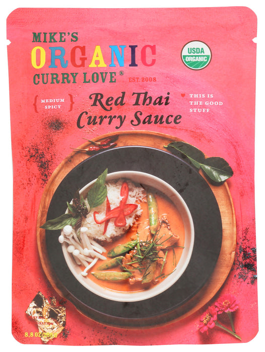 CURRY LOVE: Sauce Red Thai Curry Organic, 8.8 oz