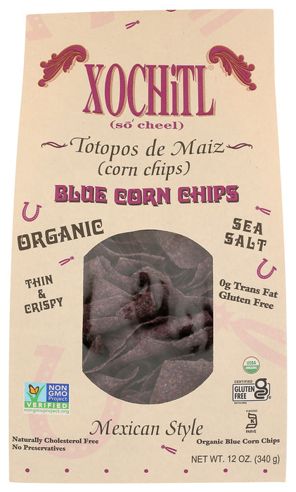 XOCHITL: Mexican Style Blue Corn Chips, 12 oz