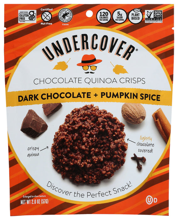 UNDERCOVER QUINOA: Crisp Quinoa Dk Chc Pmpk, 2 oz