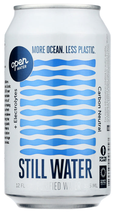 OPEN WATER: Still Water Purified Canned Water, 12 fo