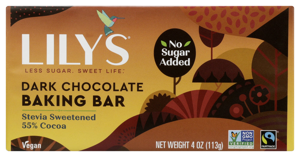 LILYS SWEETS: Baking Bar Stevia Sweetened, 4 oz