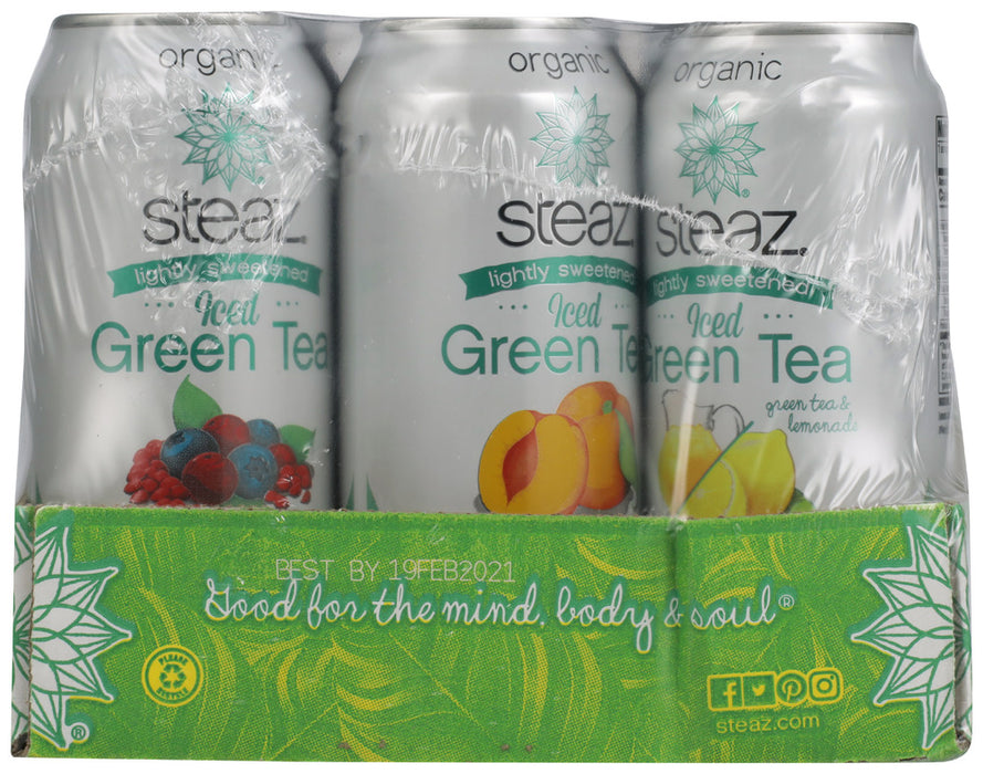STEAZ: Organic Iced Green Tea Variety Pack, 192 fo