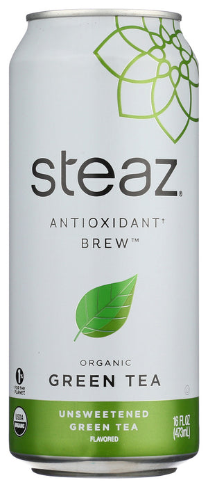 STEAZ: Unsweetened Green Tea Organic Green Tea, 16 fo