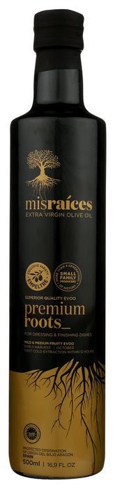 MIS RAICES: Premium Roots Extra Virgin Olive Oil, 16.9 oz