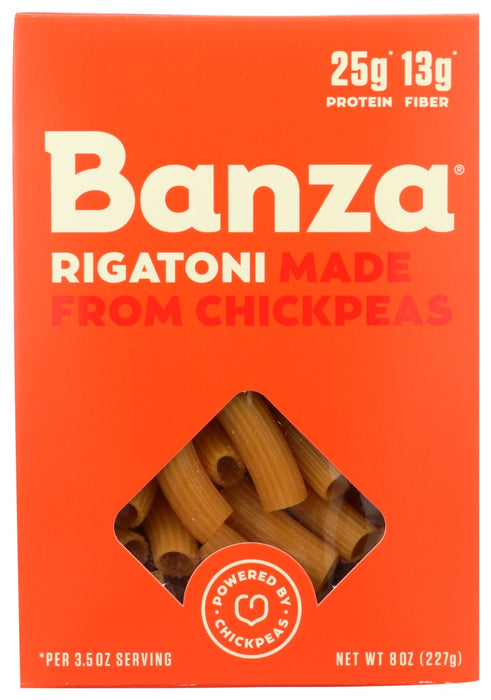 BANZA: Rigatoni Chickpea Pasta, 8 oz