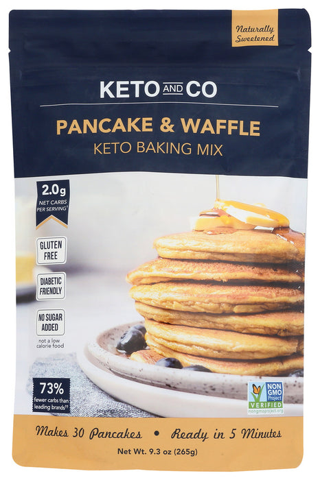 KETO & CO: Pancake & Waffle Keto Baking Mix, 9.3 oz