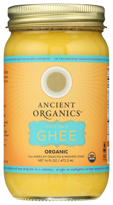 ANCIENT ORGANICS: Organic Cultured Ghee Butter, 16 oz