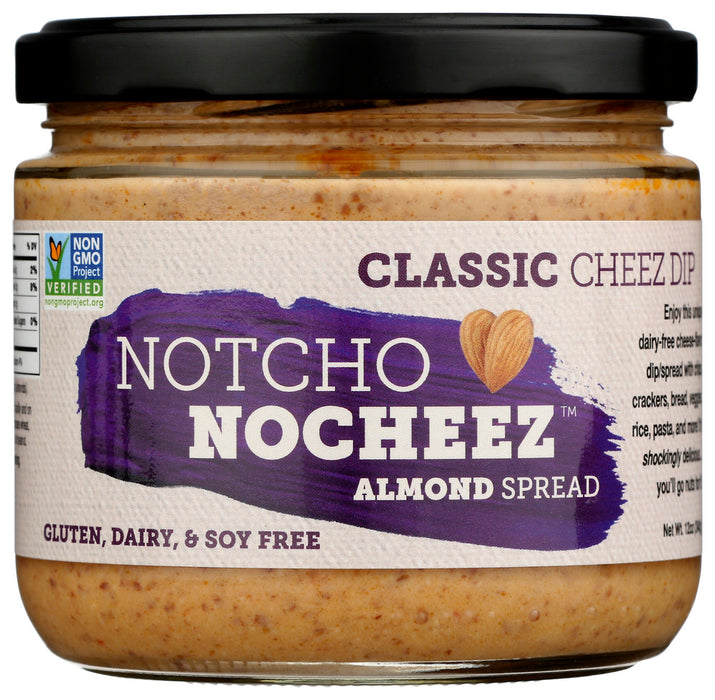 THE HAPPY VEGAN: Notcho Nocheez Almond Spread Classic Cheez Dip, 12 oz