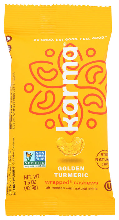 KARMA: Golden Turmeric Wrapped Cashews, 1.5 oz