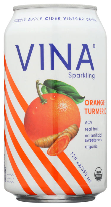 VINA: Orange Turmeric Apple Cider Vinegar, 12 fo