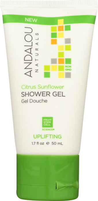 ANDALOU NATURALS: Uplifting Shower Gel Citrus Sunflower, 1.7 fo