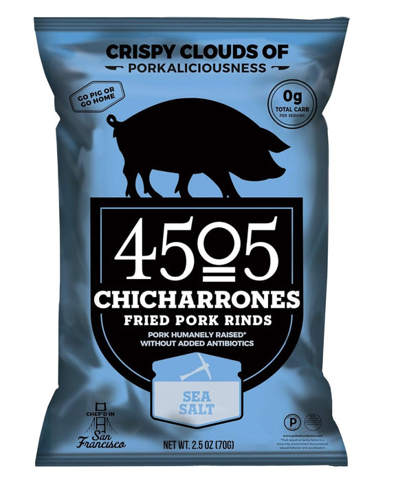 4505 MEATS: Chicharrones Fried Pork Rinds Sea Salt, 2.5 oz