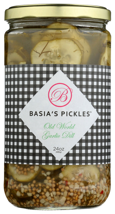 BASIAS PICKLES: Old World Garlic Dill Pickles, 24 oz