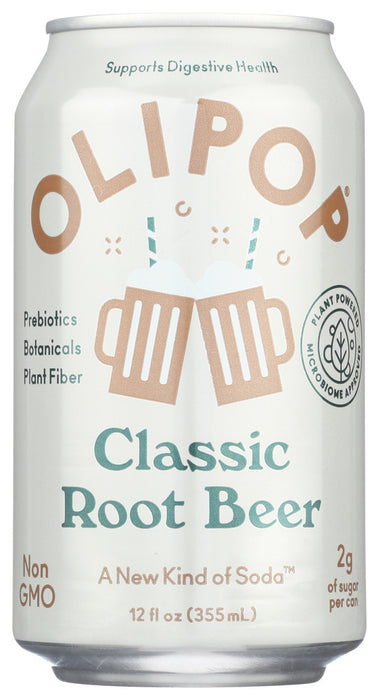 OLIPOP: Classic Root Beer Sparkling Tonic, 12 oz