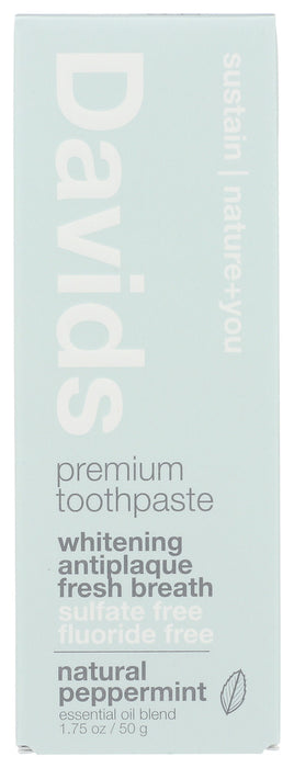 DAVIDS: Toothpaste Peppermnt Tria, 1.75 OZ