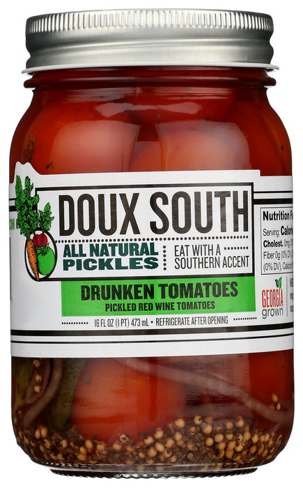 DOUX SOUTH: Tomatoes Drunken, 16 oz