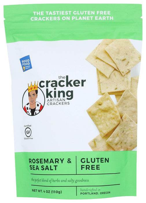 THE CRACKER KING: Rosemary Sea Salt Crackers, 4 oz