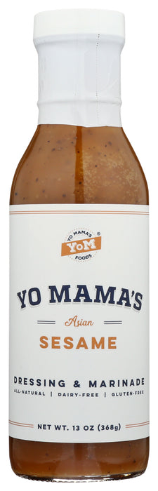 YO MAMAS FOODS: Asian Sesame Dressing And Marinade, 13 oz