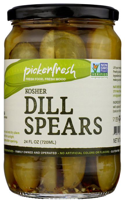 PICKERFRESH: Kosher Dill Spears Pickles, 24 oz