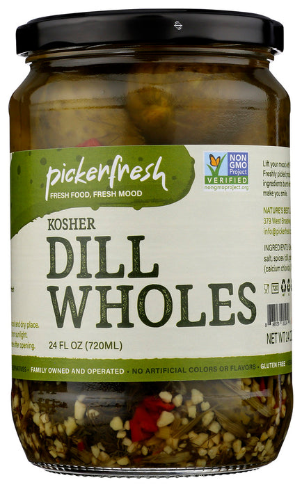 PICKERFRESH: Kosher Dill Wholes Pickles, 24 oz