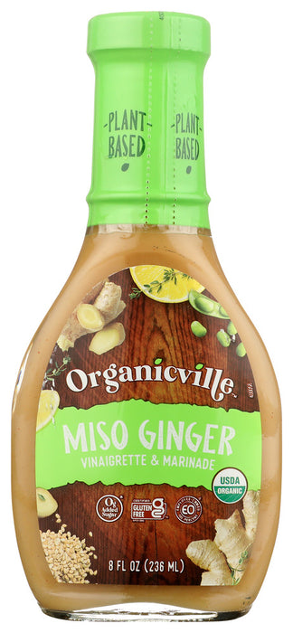 ORGANICVILLE: Miso Ginger Vinaigrette and Marinade, 8 oz
