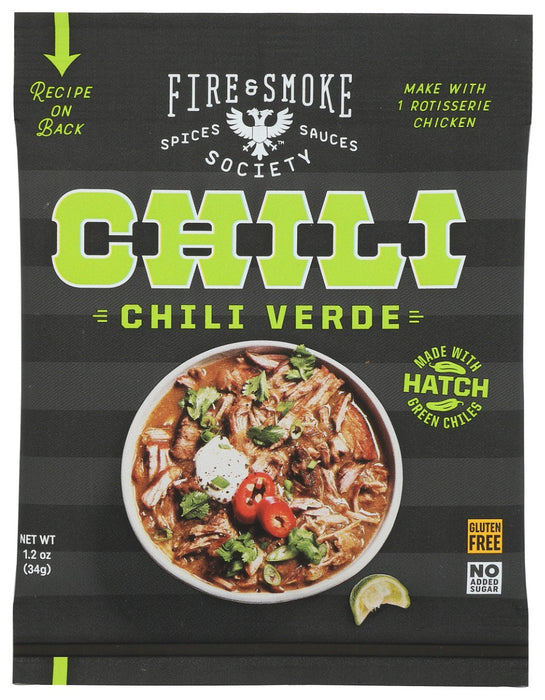 FIRE AND SMOKE: Seasoning Chili Verde, 1.2 OZ